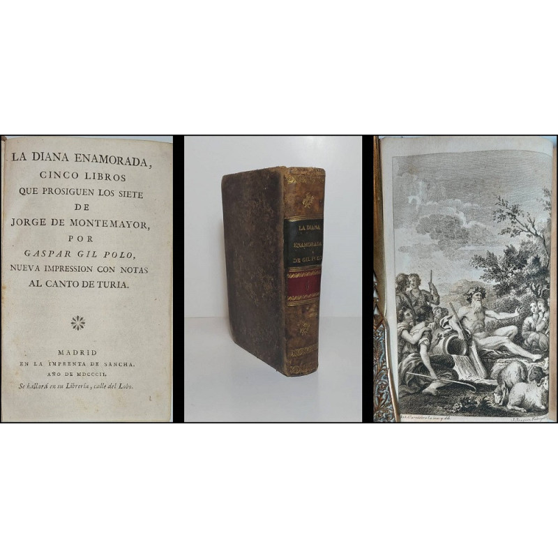 La Diana enamorada, con siete libros de Jorge Montemayor. Nueva impresión con notas al Canto de Turia.