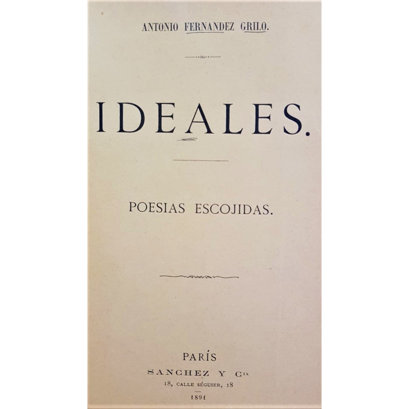 Ideales. Poesías escogidas.