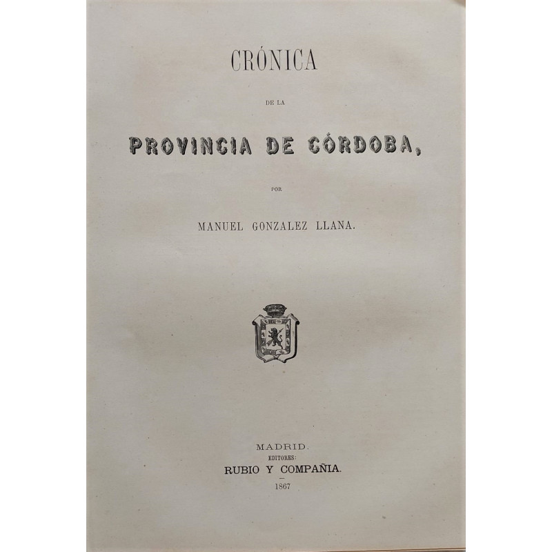 Crónica de la provincia de Córdoba.