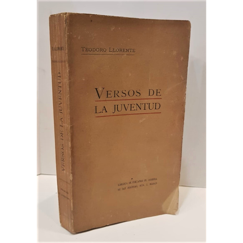 Versos de la Juventud. 1854-66.