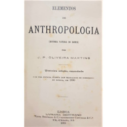 Elementos de anthropologia. (Historia natural do homen). Tercera edición.