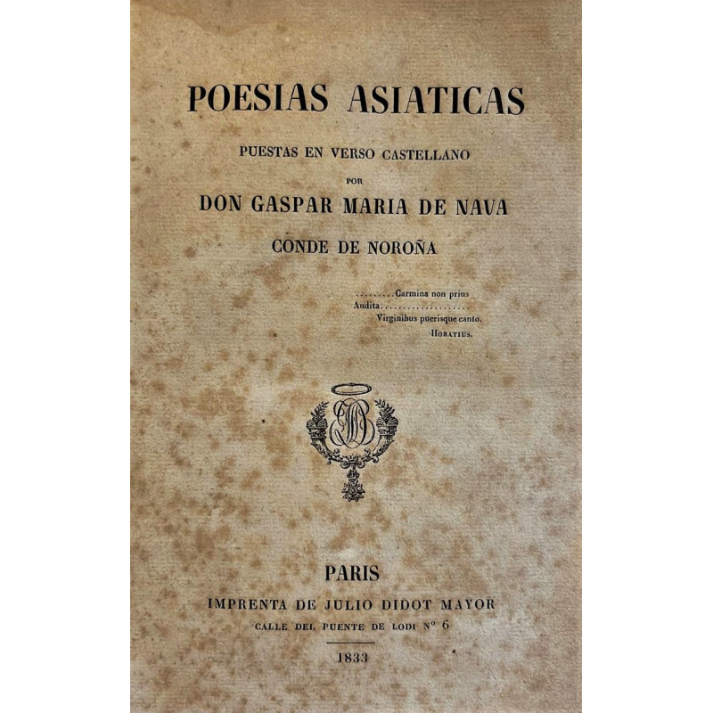 Poesías asiáticas puestas en verso castellano.