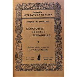 Canciones, decires y serranillas.