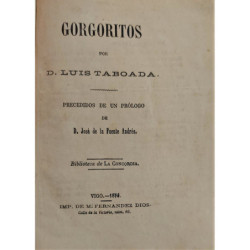 Gorgoritos. Precedidos de un prólogo de D. José de la Fuente Andrés.
