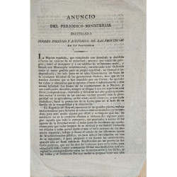 ANUNCIO del Periódico Ministerial intitulado Correo Político y Económico de las Provincias de la Península.