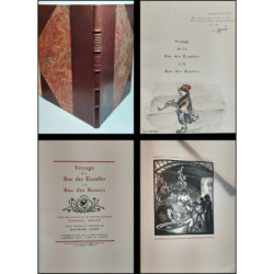Voyage de la rue des Écouffes à la rue des Rosiers. Vingt bois originaux du peintre graveur Gabriel Belot. Vingt croquis littéra