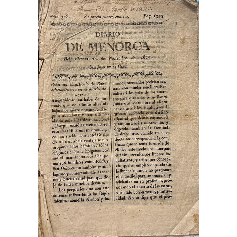 DIARIO de Menorca. 7 números.