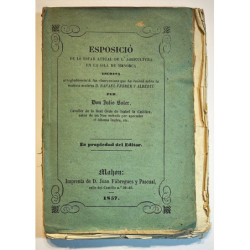Esposició de lo estad actual de l'Agricultura en la Isla de Menorca ecrita arregladament a las observacions que ha reunid sobre