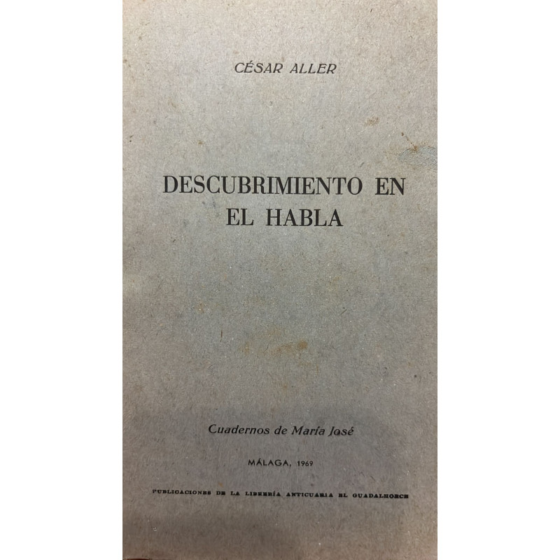 Descubrimiento en el habla.
