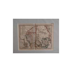 Le Royaume de Dánemark subdivissé en ses quatre Dioceses. Avec les Isles Adjacentes.