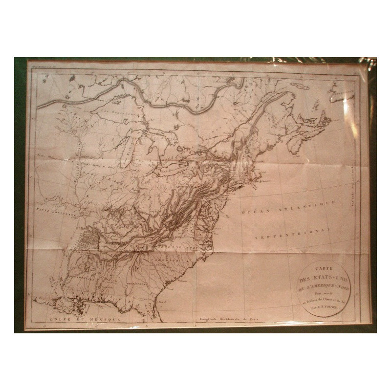 Carte des Etats-Unis de l'Amerique-Nord. Pour servir au Tableau du Climat et du Sol.