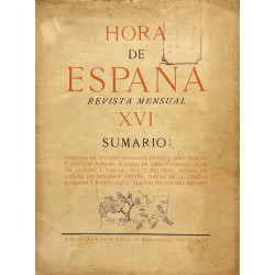 Hora de España. Revista mensual XVI. Abril 1938.