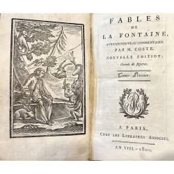 Fables de…, avec nouveau commentaire par M. Coste. Ornée de figures.