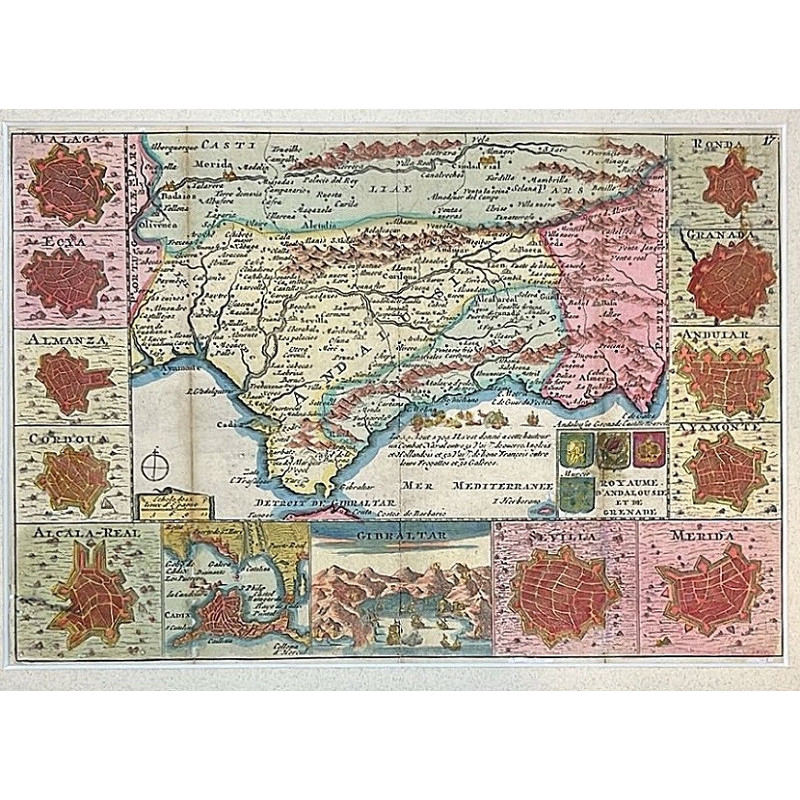 Feuille. Royaume d'Andalousie et de Grenade. (1709) Feuille. Royaume d'Andalousie et de Grenade. (1709)