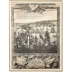 THE sea Fight off Malaga,  (Siglo XVIII).
