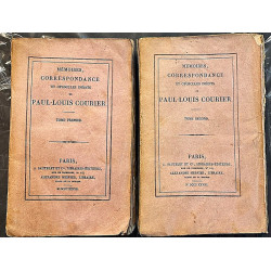 COURIER. Mémoires, correspondance et opuscules inédits. 1828.