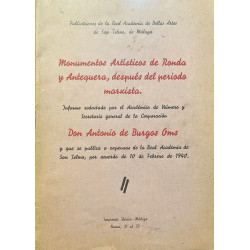 Monumentos Artísticos de Ronda y Antequera, después del periodo marxista.. 1940
