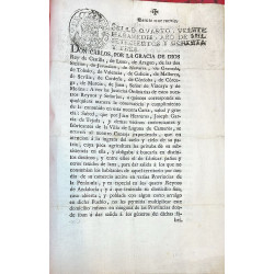 DON CARLOS, por la Gracia de Dios Rey de Castilla... vecinos comerciantes y fabricantes de la Villa de Laguna de Cameros. 1782