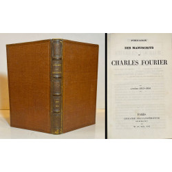 Publication des manuscrits de Charles Fourier. Annés 1853-1856.