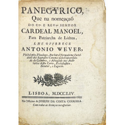 Panegyrico, Que na nomeaçao do Emo. e Revmo. Senhor Cardeal Manoel, para Patriarcha de Lisboa.