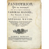 Panegyrico, Que na nomeaçao do Emo. e Revmo. Senhor Cardeal Manoel, para Patriarcha de Lisboa.