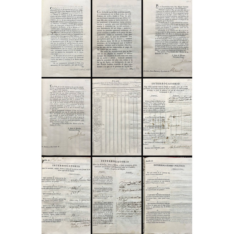 Colección de cuestionarios del año 1802, 3 de ellos con respuestas manuscritas del Real Sitio de San Fernando, Madrid. Colección de cuestionarios del año 1802, 3 de ellos con respuestas manuscritas del Real Sitio de San Fernando, Madrid.