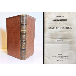 Publication des manuscrits de Charles Fourier. Anné 1852.
