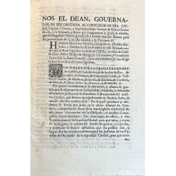 NOS el Deán, Governador de este obispado, de Córdoba. 1734 (sobre el abasto de granos)