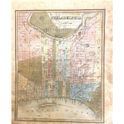 Philadelphia. Boston, 1846. Plano de la ciudad.
