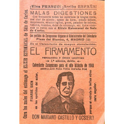 El Firmamento. Calendario zaragozano para el año bisiesto de 1940