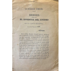 La navegación submarina. Memoria leída por el inventor del ictíneo en la junta general de 12 de enero 1868.