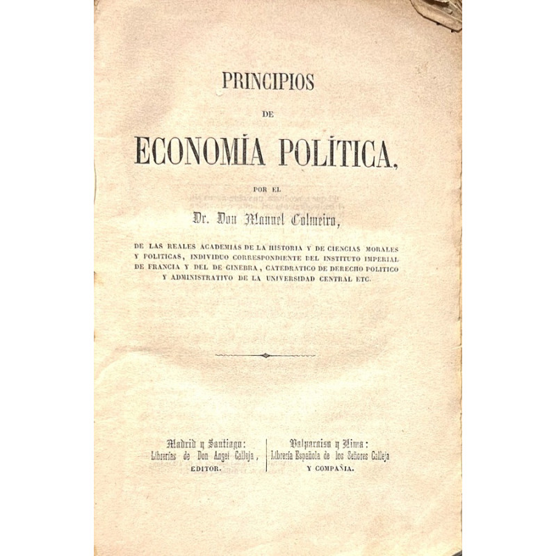 Principios de Economía Política.