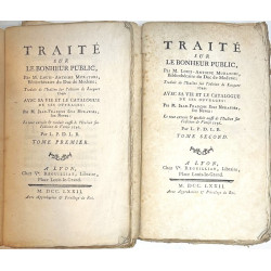 Traité sur le bonheur-public. 1772. 2 tomos.