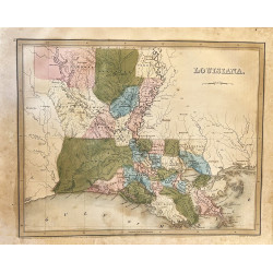 Bradford. Map off Louisiana. 1846