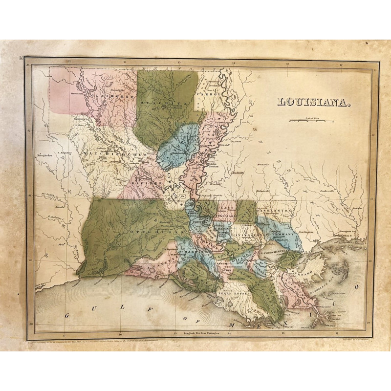 Bradford. Map of Louisiana. 1846 Bradford. Map of Louisiana. 1846