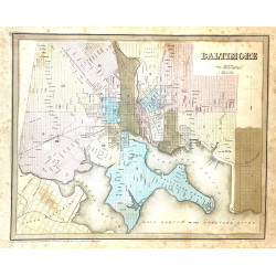 Bradford. Baltimore. [City Plan of Baltimore, Mariland]. 1846