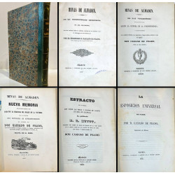 Conjunto de 6 impresos, 5 de ellos sobre las Minas de Almadén por Casiano de Prado.