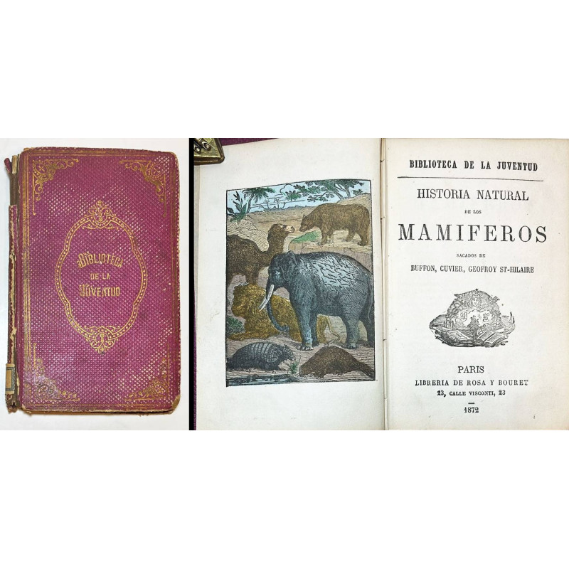 Historia natural de los Mamíferos. París, 1872 Historia natural de los Mamíferos. París, 1872