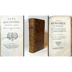Vues d'un citoyen. 1757, 2 partes en un volumen.