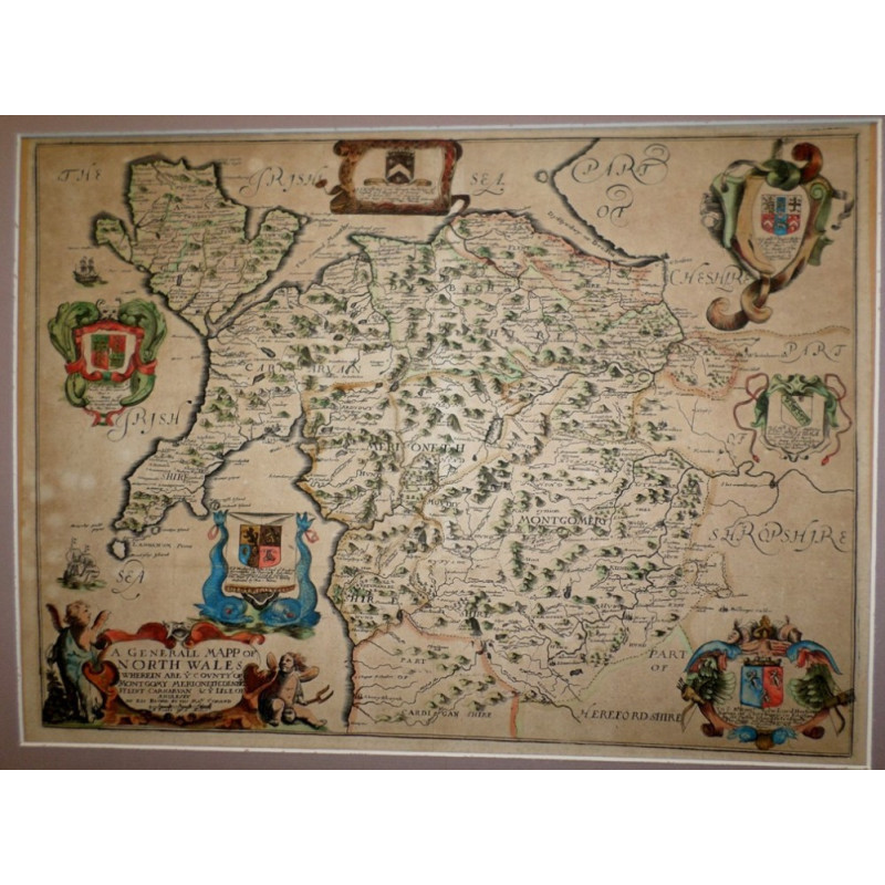 A General Map of North Walles. Wherein are Y, Countys of Montgomy, Merioneth, Denbich, Fflint, Carnavan & Y Islo of Anglesy.