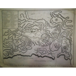 Plan of Cardona a strong City and Castle of Catalonia, upon the River Cardoner as besieged by the french and defended by the All