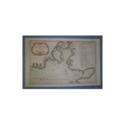 Plan du Port et Ville de Cartagene en Espagne.