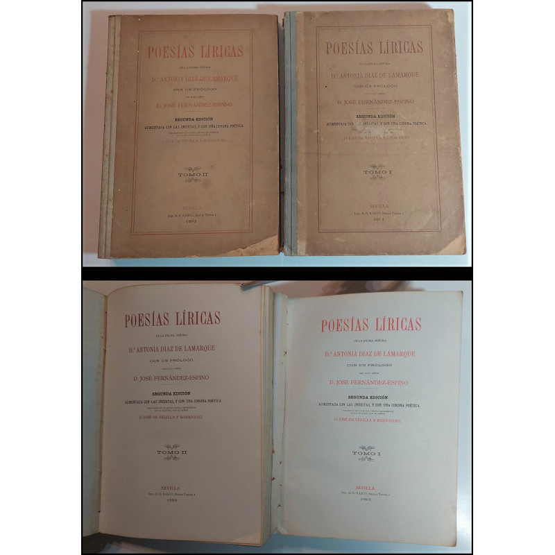 Poesías Líricas. Con un prólogo del Ilmo. Sr. D. José Fernández-Espino. Segunda edición aumentada con las inéditas, y con una co