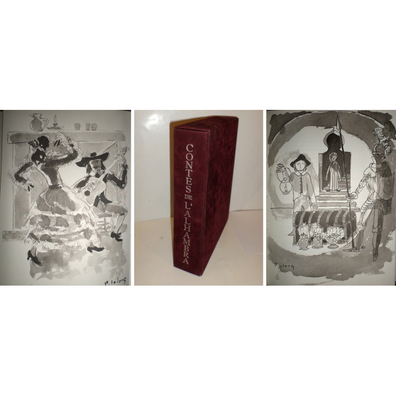 Les Contes de l'Alhambra. Traduction de A. Sobry revue et corrigée par Jean Sarrois. Illustrations de Pierre Lelong.
