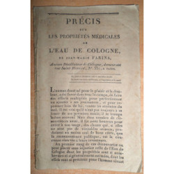 Précis sur les propiétés médicales de l'Eau de Cologne.