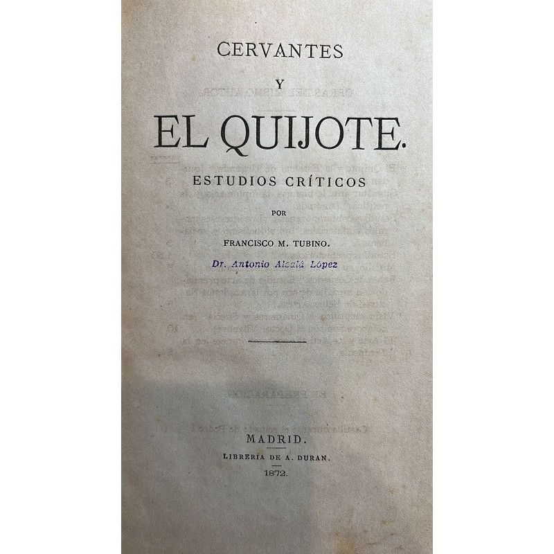 Cervantes y el Quijote. Estudios críticos.