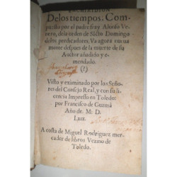 Enchiridión de los tiempos, Compuesto por el padre fray…, de la orden de Sacto Domungo de los predicadores, va agora nuevamente