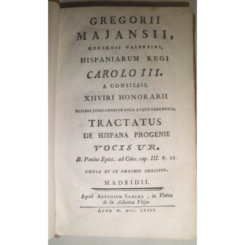Tractatus de Hispana progenie vocis ur.