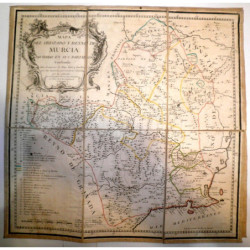 Mapa del Obispado y Reyno de Murcia, dividido en sus partidos. Construido sobre el impreso de Felipe Pidal y Pinilla, y por las