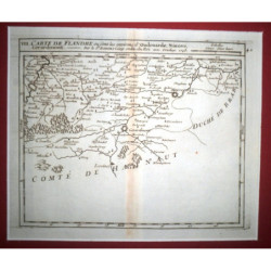 Carte de Flandre ou sont les environs d'Oudenarde, Ninove, Gerardmont.